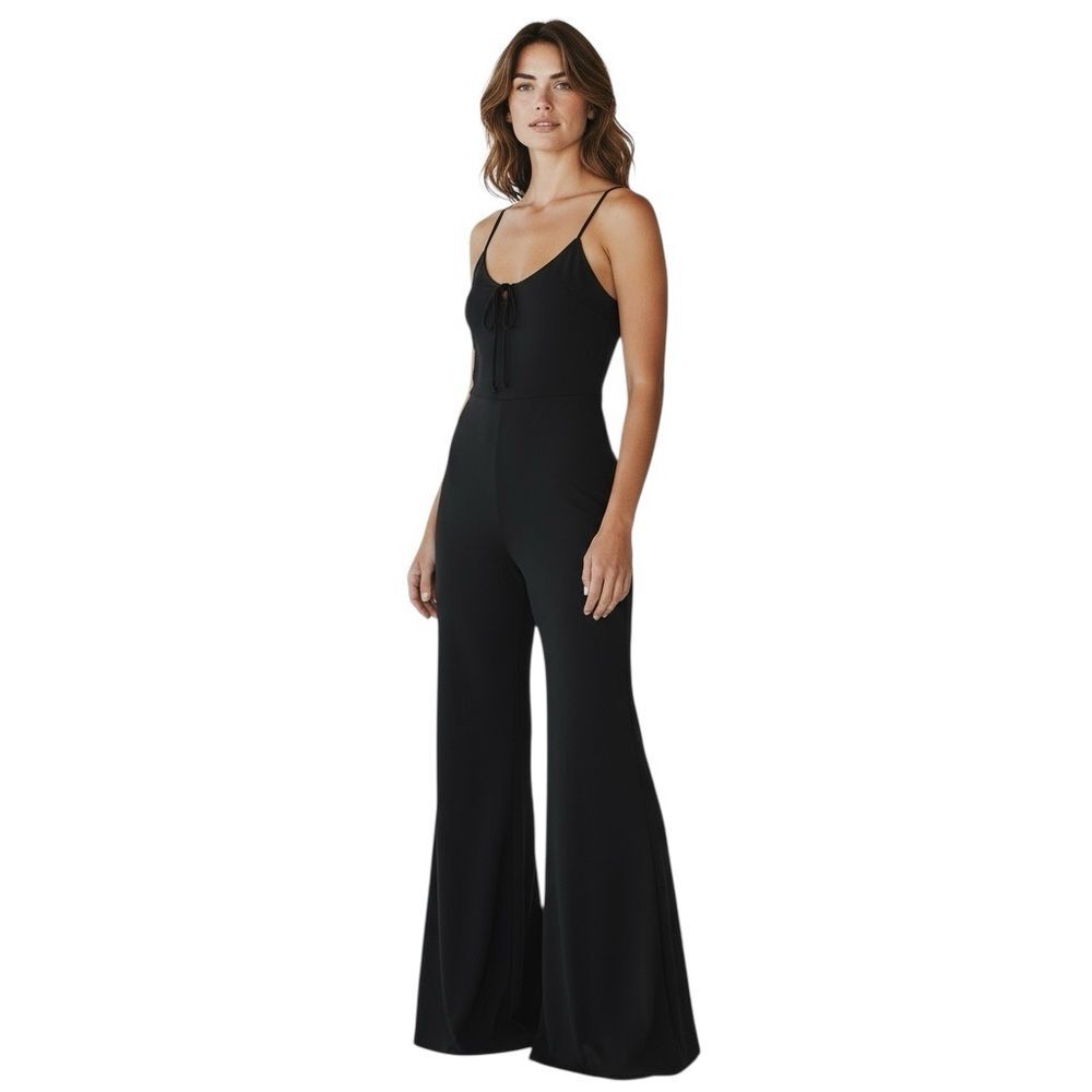 🔃Black Flared Bodysuit Jumpsuit